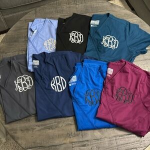 Lot Of “KBD” Monogrammed Women’s Scrub Tops by Wonder Wink